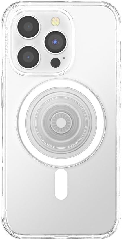 imagePopSockets Phone Grip for MagSafe Magnetic Holder Phone Stand Crystal Eye of the Beholder SilverClear