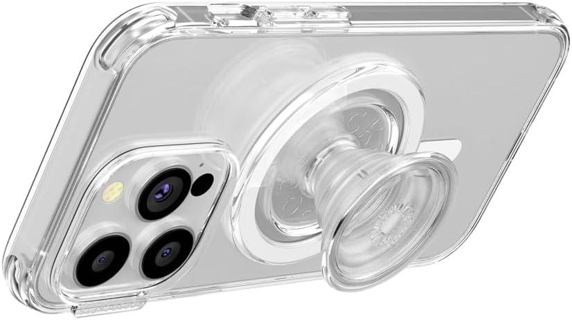 imagePopSockets Phone Grip for MagSafe Magnetic Holder Phone Stand Crystal Eye of the Beholder SilverClear