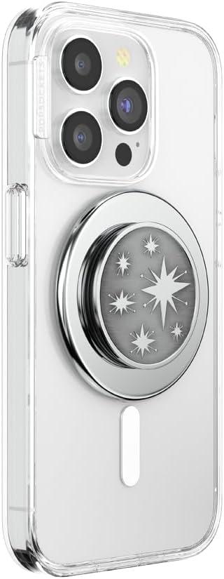 imagePopSockets Phone Grip for MagSafe Magnetic Holder Phone Stand Crystal Eye of the Beholder SilverEnamel Astro