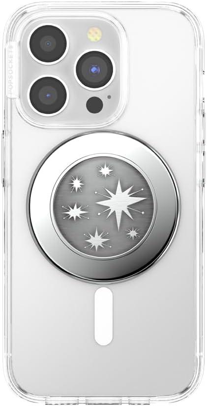 imagePopSockets Phone Grip for MagSafe Magnetic Holder Phone Stand Crystal Eye of the Beholder SilverEnamel Astro