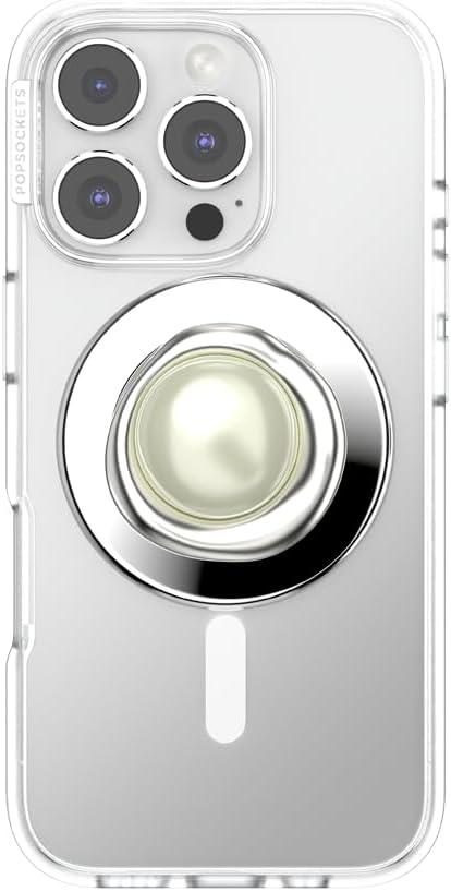 imagePopSockets Phone Grip for MagSafe Magnetic Holder Phone Stand Crystal Eye of the Beholder SilverEye of the Beholder Silver