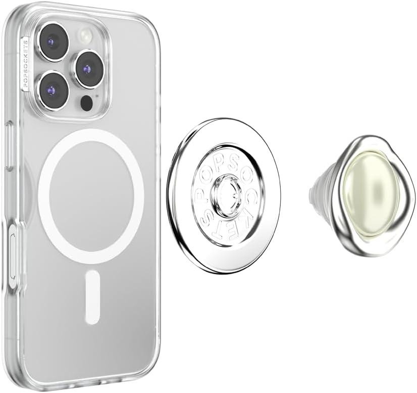 imagePopSockets Phone Grip for MagSafe Magnetic Holder Phone Stand Crystal Eye of the Beholder SilverEye of the Beholder Silver