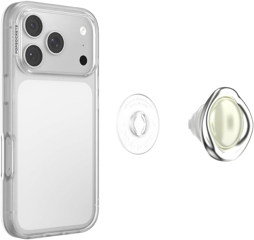 imagePopSockets Phone Grip for MagSafe Magnetic Holder Phone Stand Crystal Eye of the Beholder SilverEye of the Beholder Silver Adhesive