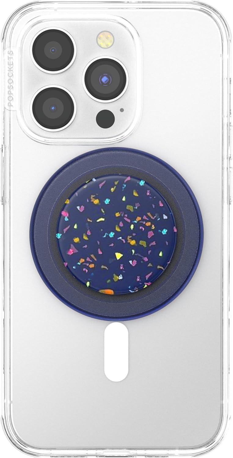 imagePopSockets Phone Grip for MagSafe Magnetic Holder Phone Stand Hot Pink Papel picadoRegrind French Navy
