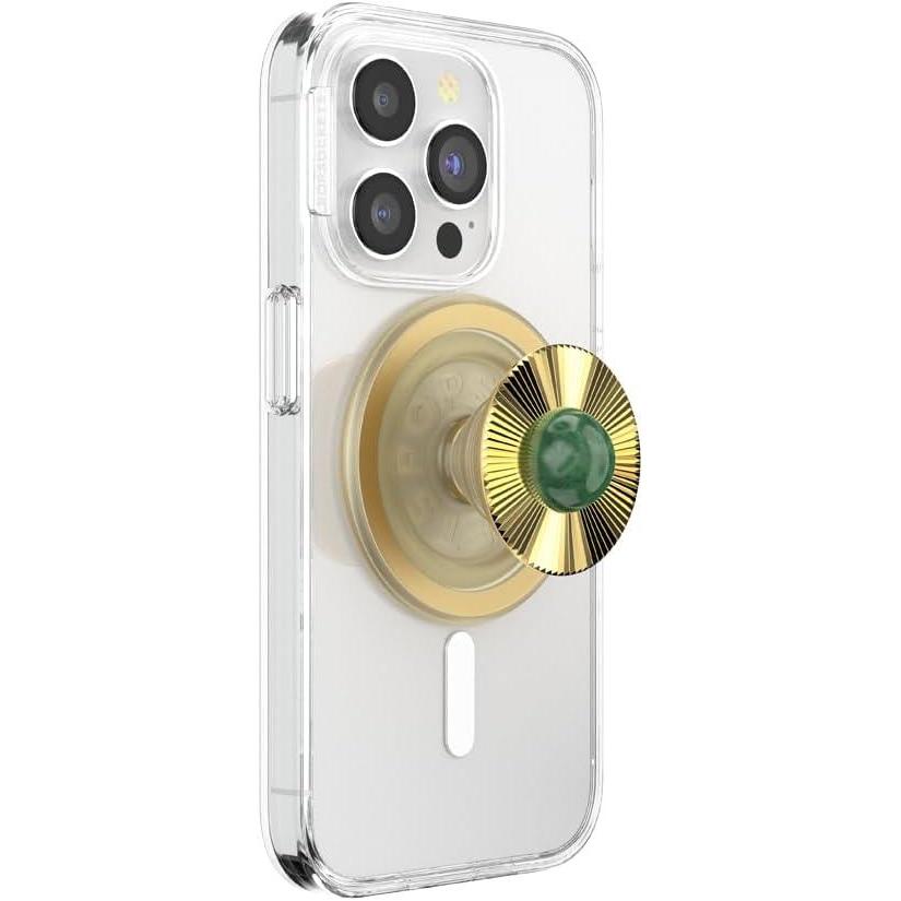 imagePopSockets Phone Grip for MagSafe Magnetic Holder Phone Stand Crystal Eye of the Beholder GoldBrooch Jade