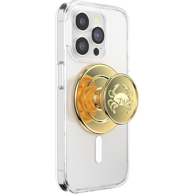 imagePopSockets Phone Grip for MagSafe Magnetic Holder Phone Stand Crystal Eye of the Beholder GoldEnamel Dungeness