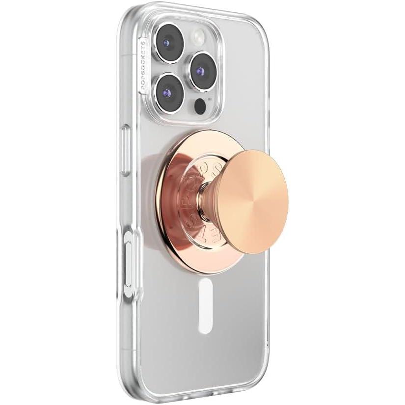 imagePopSockets Phone Grip for MagSafe Magnetic Holder Phone Stand Crystal Eye of the Beholder GoldRadial Rose Gold
