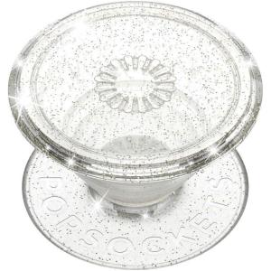 PopSockets Phone Grip for MagSafe, Magnetic Holder, Phone Stand, Crystal – Eye of the Beholder Silver(Clear Glitter)