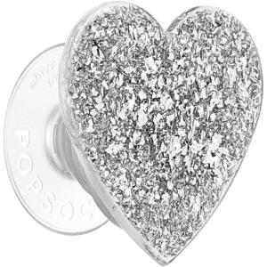 PopSockets Phone Grip for MagSafe, Magnetic Holder, Phone Stand, Crystal – Eye of the Beholder Silver(Confetti Foil Silver)