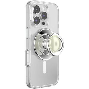 PopSockets Phone Grip for MagSafe, Magnetic Holder, Phone Stand, Crystal – Eye of the Beholder Silver(Eye of the Beholder Silver)