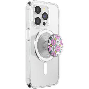 PopSockets Phone Grip for MagSafe, Magnetic Holder, Phone Stand, Hot Pink – Papel picado(Atomic Wallpaper)