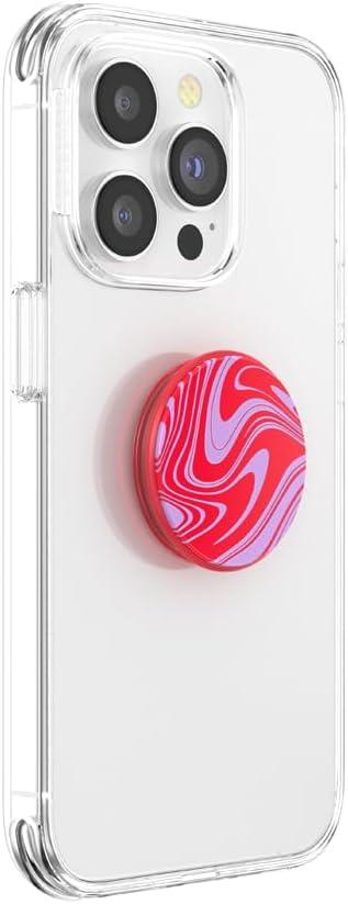 imagePopSockets Phone Grip for MagSafe Magnetic Holder Phone Stand Cute Pink Curves ClayPink