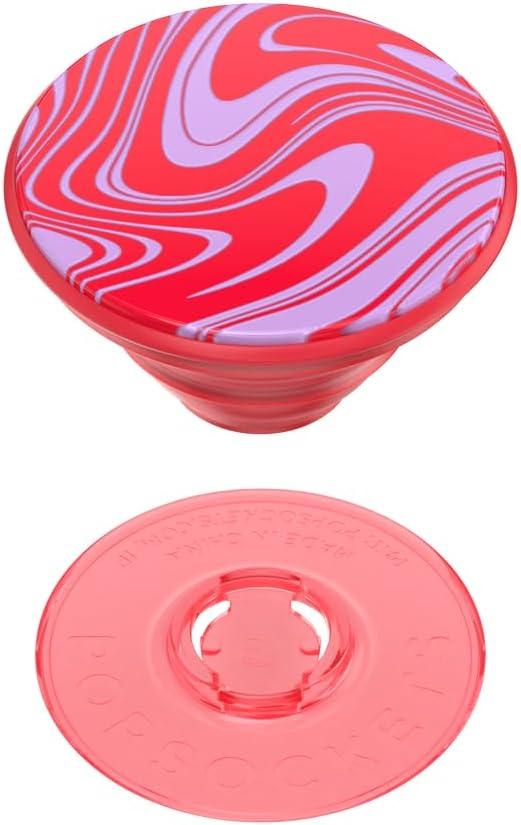 imagePopSockets Phone Grip for MagSafe Magnetic Holder Phone Stand Cute Pink Curves ClayPink