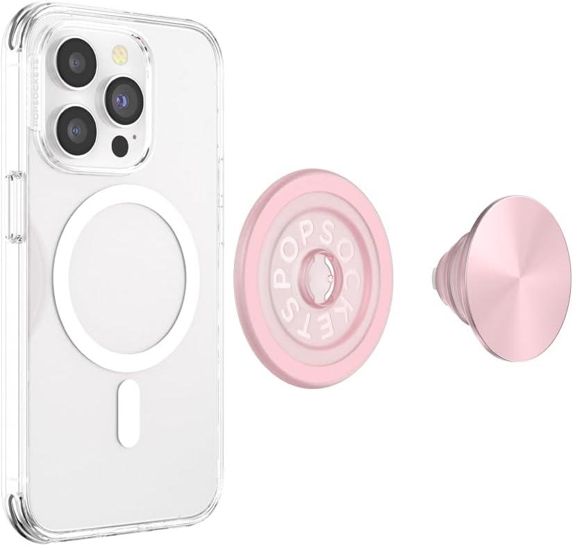 imagePopSockets Phone Grip for MagSafe Magnetic Holder Phone Stand Cute Pink Curves ClayPinky