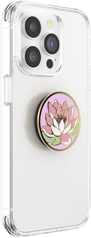 imagePopSockets Phone Grip for MagSafe Magnetic Holder Phone Stand Cute Pink Curves ClayWater Lily
