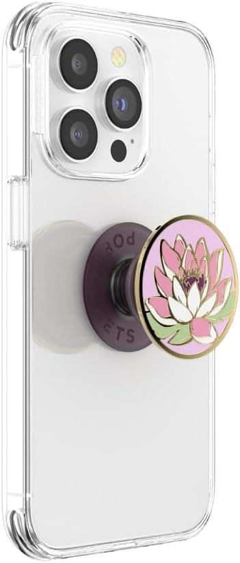 imagePopSockets Phone Grip for MagSafe Magnetic Holder Phone Stand Cute Pink Curves ClayWater Lily