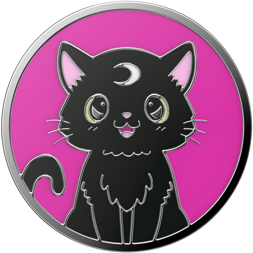 imagePopSockets Phone Grip with Expanding Kickstand Adhesive Grip Shaky Bones WhiteBlack Cat Magic