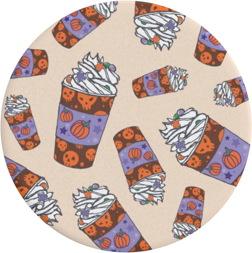 imagePopSockets Phone Grip with Expanding Kickstand Adhesive Grip Shaky Bones WhitePumpkin Spice