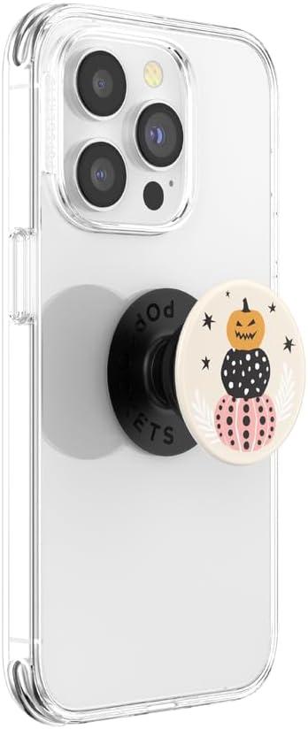 imagePopSockets Phone Grip with Expanding Kickstand Adhesive Grip Shaky Bones WhitePumpkin Stack