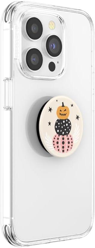 imagePopSockets Phone Grip with Expanding Kickstand Adhesive Grip Shaky Bones WhitePumpkin Stack