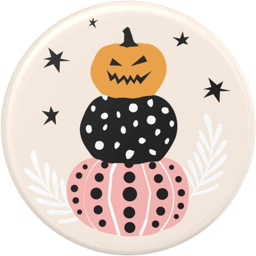 imagePopSockets Phone Grip with Expanding Kickstand Adhesive Grip Shaky Bones WhitePumpkin Stack