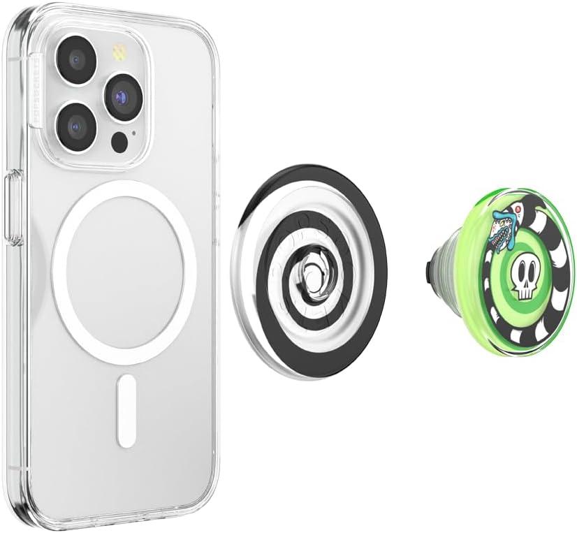 imagePopSockets Phone Grip with Expanding Kickstand Adhesive Grip Shaky Bones WhiteSand Snakes