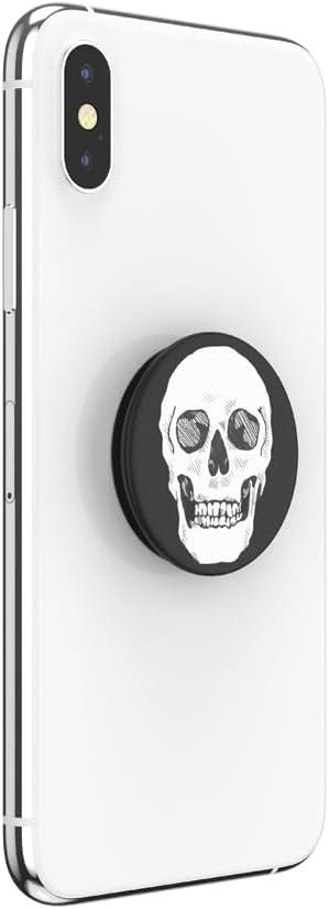 imagePopSockets Phone Grip with Expanding Kickstand Adhesive Grip Shaky Bones WhiteShaky Bones