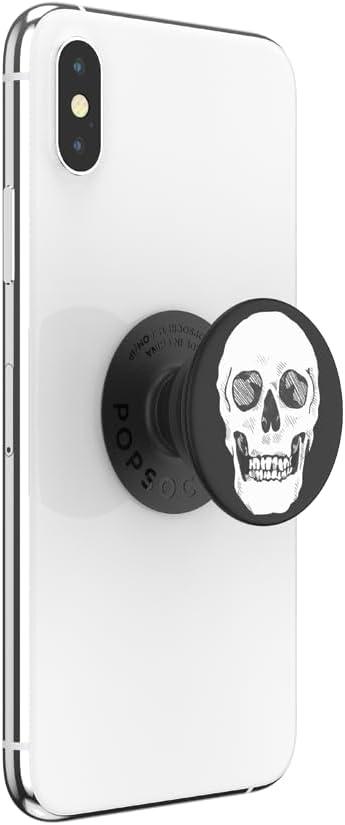 imagePopSockets Phone Grip with Expanding Kickstand Adhesive Grip Shaky Bones WhiteShaky Bones