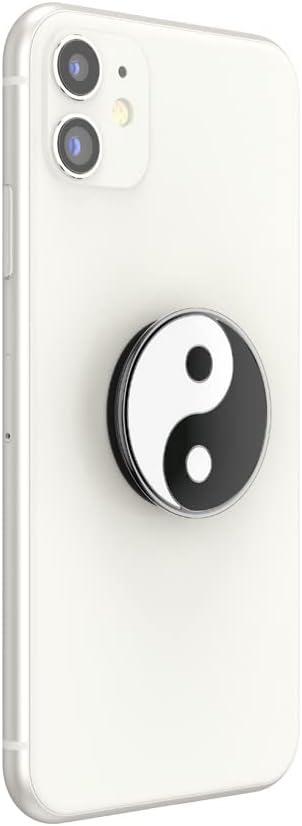 imagePopSockets Phone Grip with Expanding Kickstand Adhesive Grip Shaky Bones WhiteYin Yang
