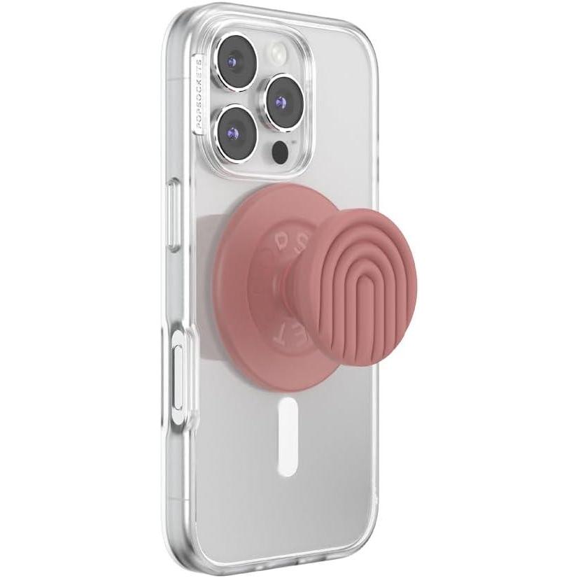 imagePopSockets Phone Grip for MagSafe Magnetic Holder Phone Stand Cute Pink Curves ClayClay Curves