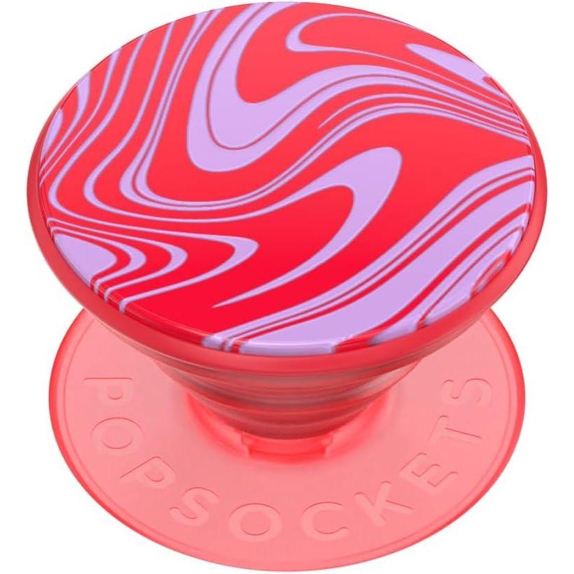 imagePopSockets Phone Grip for MagSafe Magnetic Holder Phone Stand Cute Pink Curves ClayPink