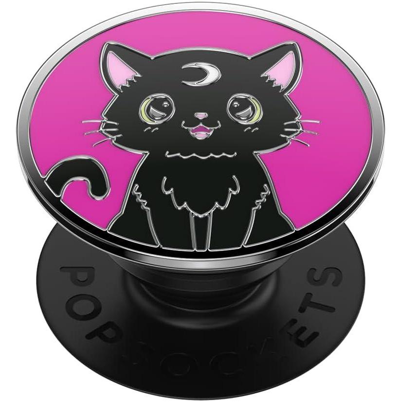 imagePopSockets Phone Grip with Expanding Kickstand Adhesive Grip Shaky Bones WhiteBlack Cat Magic