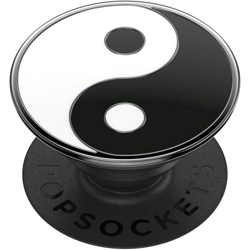 imagePopSockets Phone Grip with Expanding Kickstand Adhesive Grip Shaky Bones WhiteYin Yang