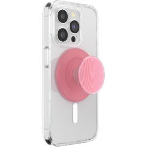 PopSockets Phone Grip for MagSafe, Magnetic Holder, Phone Stand, Cute Pink – Curves Clay(Alum Moire Putty)