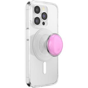 PopSockets Phone Grip for MagSafe, Magnetic Holder, Phone Stand, Cute Pink – Curves Clay(Luxe BonBon Femme Bot)