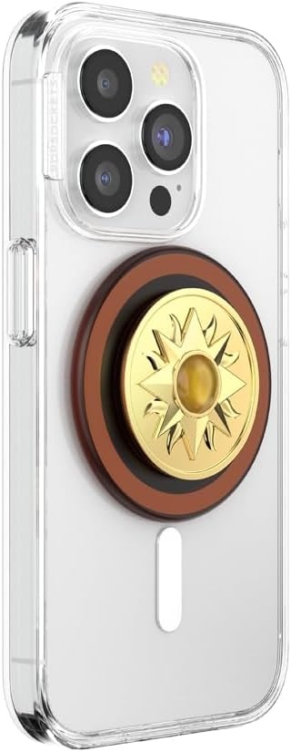 imagePopSockets Phone Grip for MagSafe Magnetic Holder Phone Stand Brown FATA Morgana AmberSun Jewel Amber