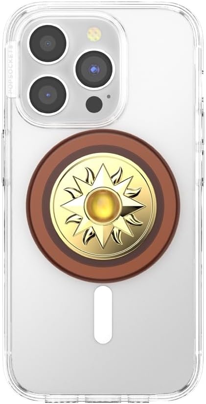 imagePopSockets Phone Grip for MagSafe Magnetic Holder Phone Stand Brown FATA Morgana AmberSun Jewel Amber
