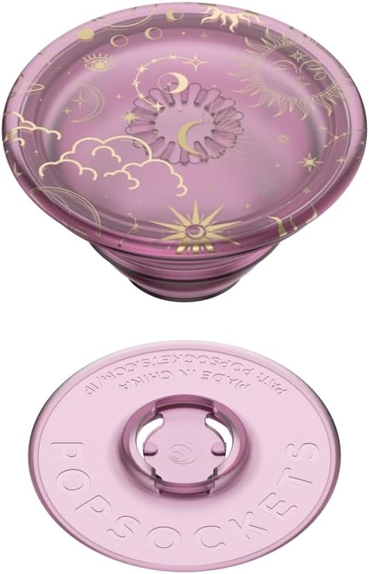 imagePopSockets Phone Grip with Expanding Kickstand Adhesive Grip Enamel Solar FlareCelestial Mauve