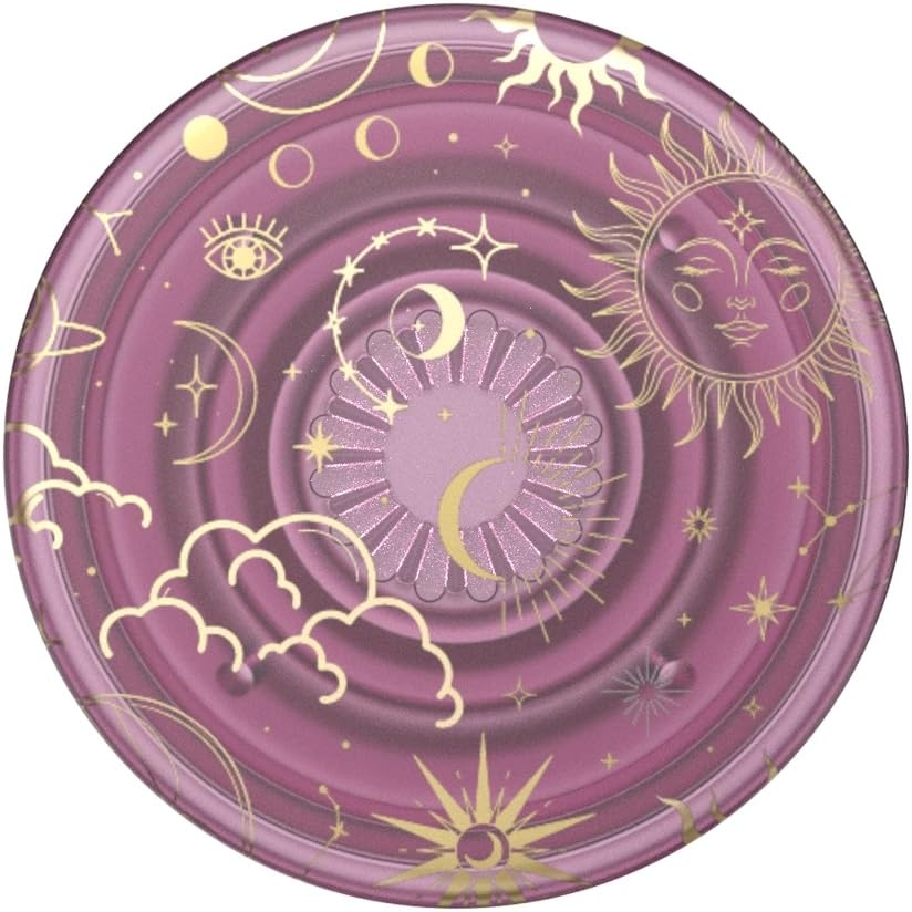 imagePopSockets Phone Grip with Expanding Kickstand Adhesive Grip Enamel Solar FlareCelestial Mauve