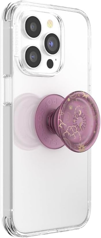 imagePopSockets Phone Grip with Expanding Kickstand Adhesive Grip Enamel Solar FlareCelestial Mauve