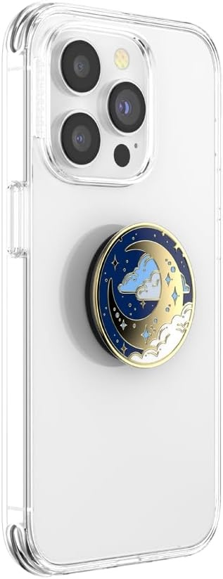 imagePopSockets Phone Grip with Expanding Kickstand Adhesive Grip Enamel Solar FlareFly Me To The Moon