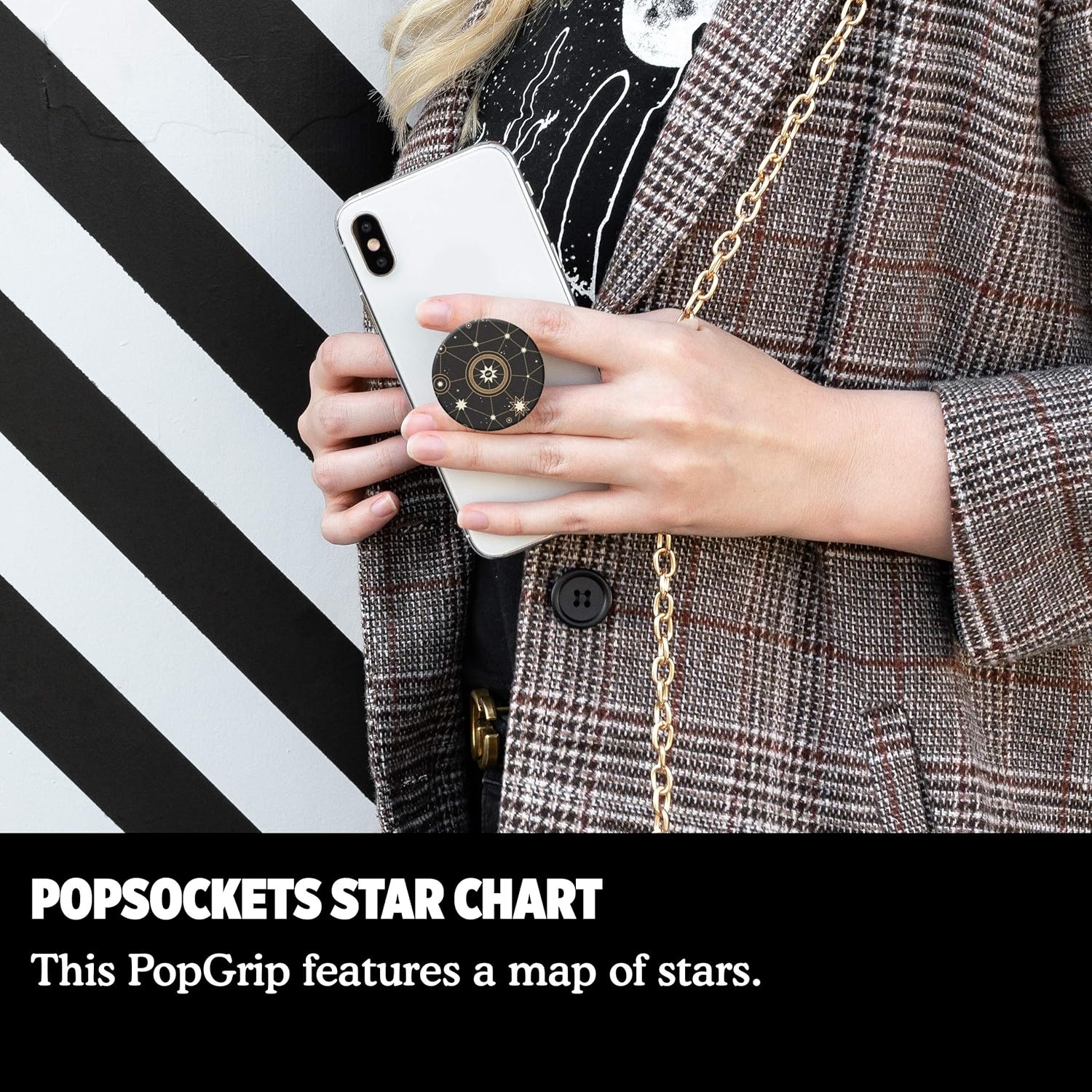 imagePopSockets Phone Grip with Expanding Kickstand Adhesive Grip Enamel Solar FlareStar Chart