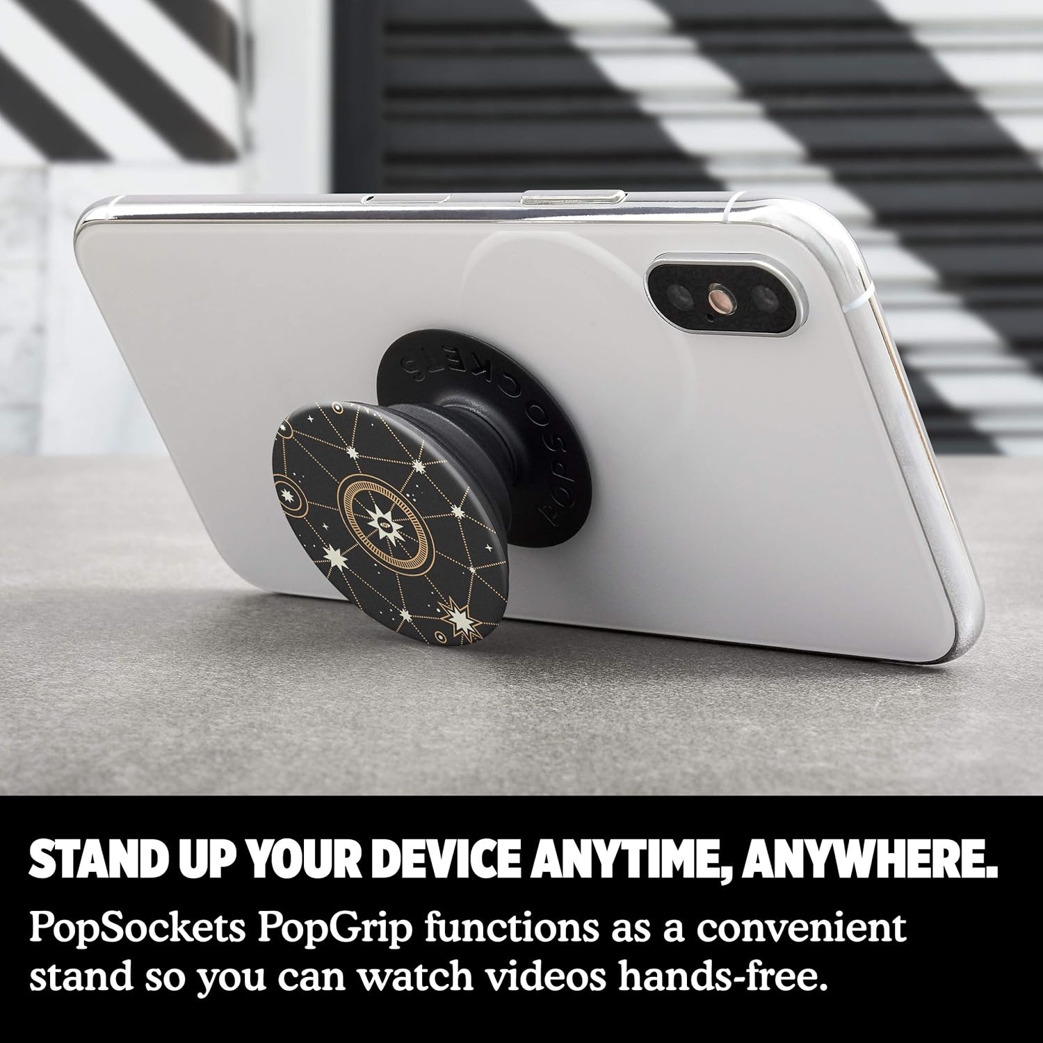imagePopSockets Phone Grip with Expanding Kickstand Adhesive Grip Enamel Solar FlareStar Chart