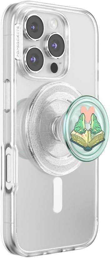 imagePopSockets Swappable PopTop for Phone Grips Compatible with Adhesive or MagSafe Bases Once Upon a TimeFrogs in Love