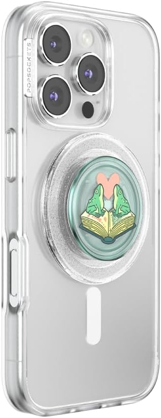 imagePopSockets Swappable PopTop for Phone Grips Compatible with Adhesive or MagSafe Bases Once Upon a TimeFrogs in Love