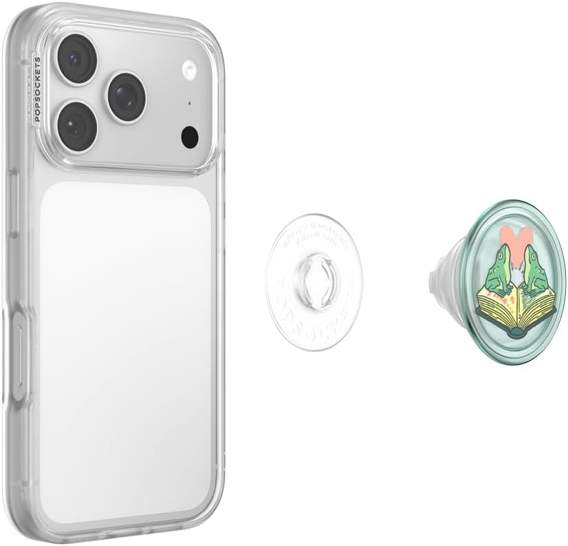 imagePopSockets Swappable PopTop for Phone Grips Compatible with Adhesive or MagSafe Bases Once Upon a TimeFrogs in Love