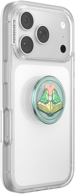 imagePopSockets Swappable PopTop for Phone Grips Compatible with Adhesive or MagSafe Bases Once Upon a TimeFrogs in Love