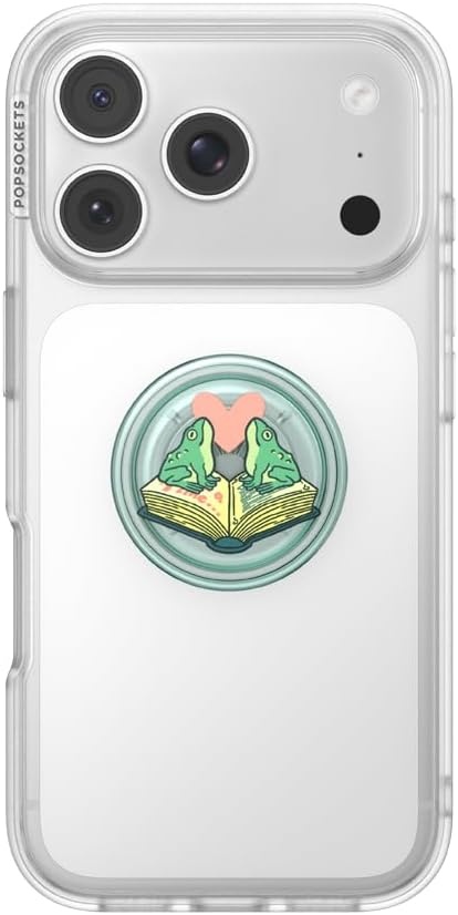 imagePopSockets Swappable PopTop for Phone Grips Compatible with Adhesive or MagSafe Bases Once Upon a TimeFrogs in Love