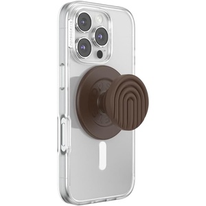 PopSockets Phone Grip for MagSafe, Magnetic Holder, Phone Stand, Brown – FATA Morgana Amber(Curves Cocoa)