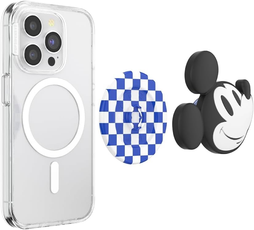imagePopSockets Phone Grip for MagSafe Secure Magnetic Phone Grip amp Stand HandsFree Kickstand Wireless Charging Compatible Disney Heart Two CuteClassic Mickey